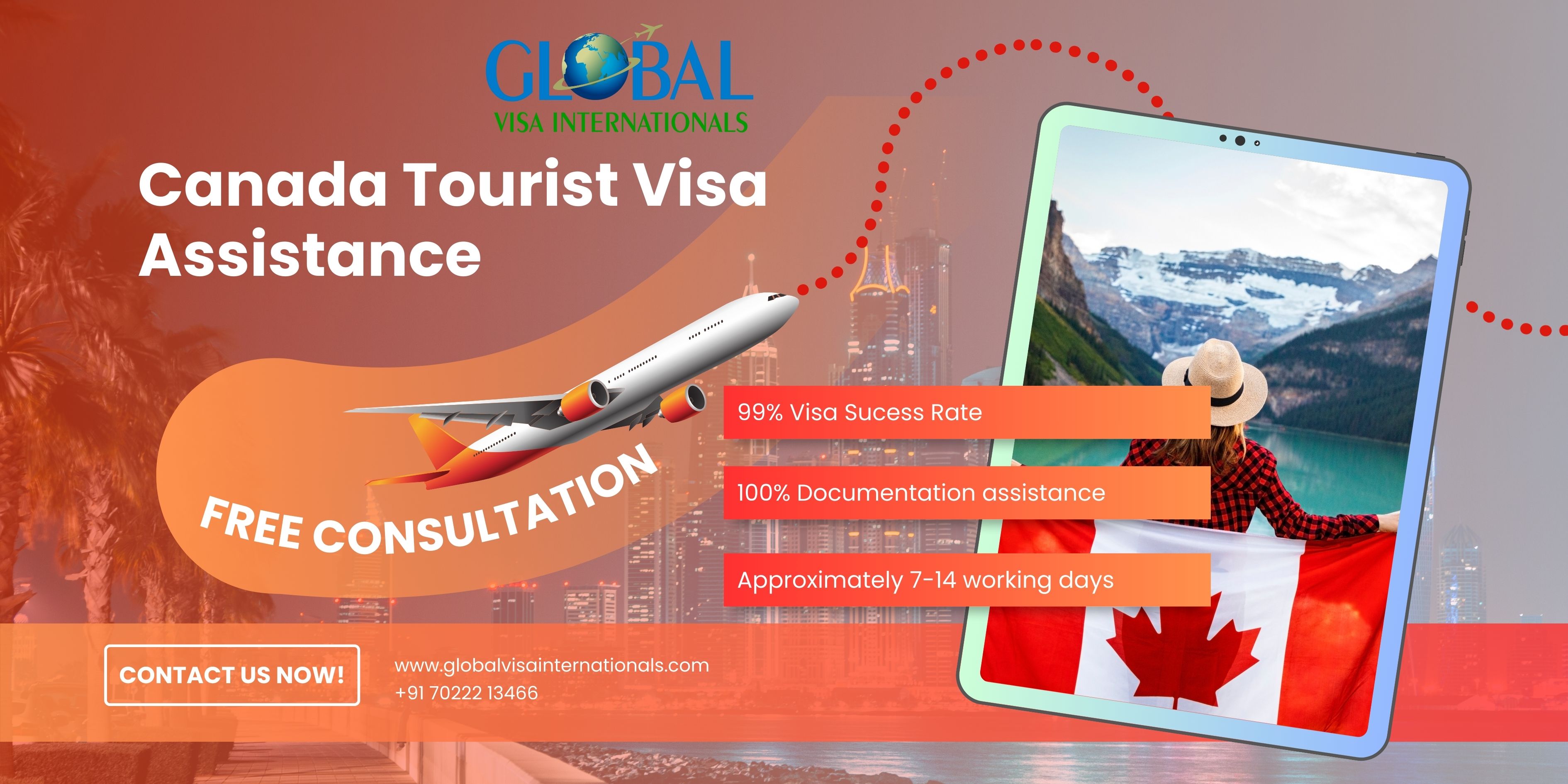 Canada Tourist Visa Assistance Banner Global Visa Internationals